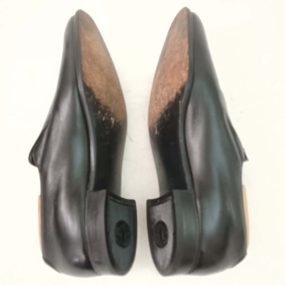 🖤 Vintage FREEMAN Bootmaker Guild Black Leather Slip on Loafers Size 7.5 D 🖤 - Picture 10 of 12
